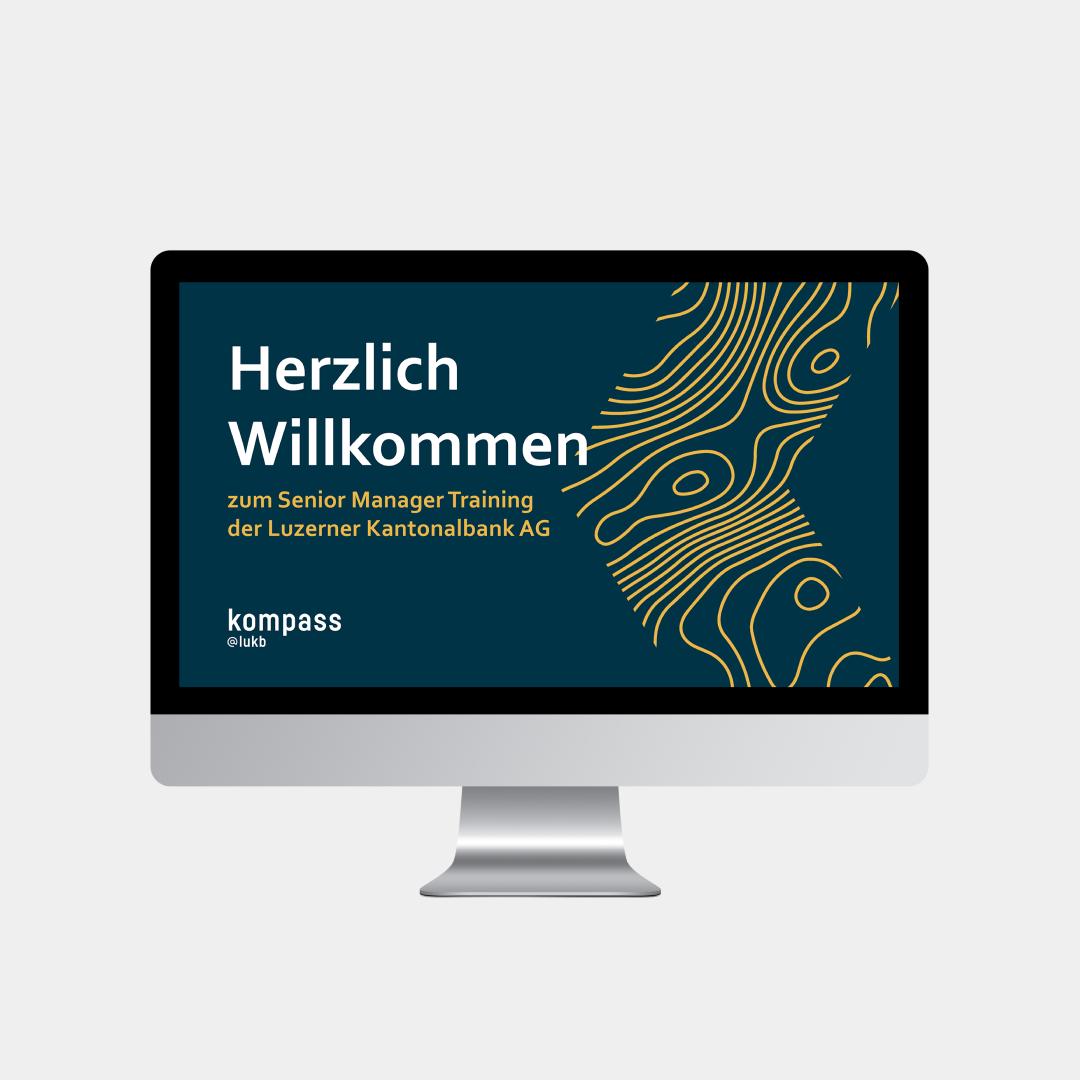 Powerpointpräsentation auf Screen